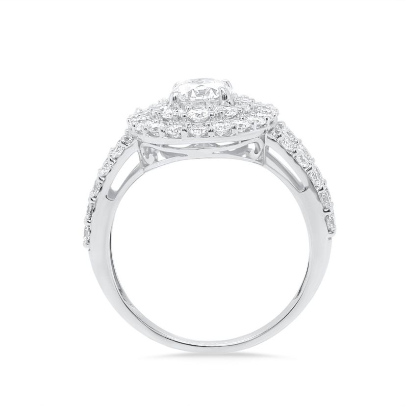 Lab Created 2 CTW LAB GROWN DIAMOND RING IN  STERLING SILVER