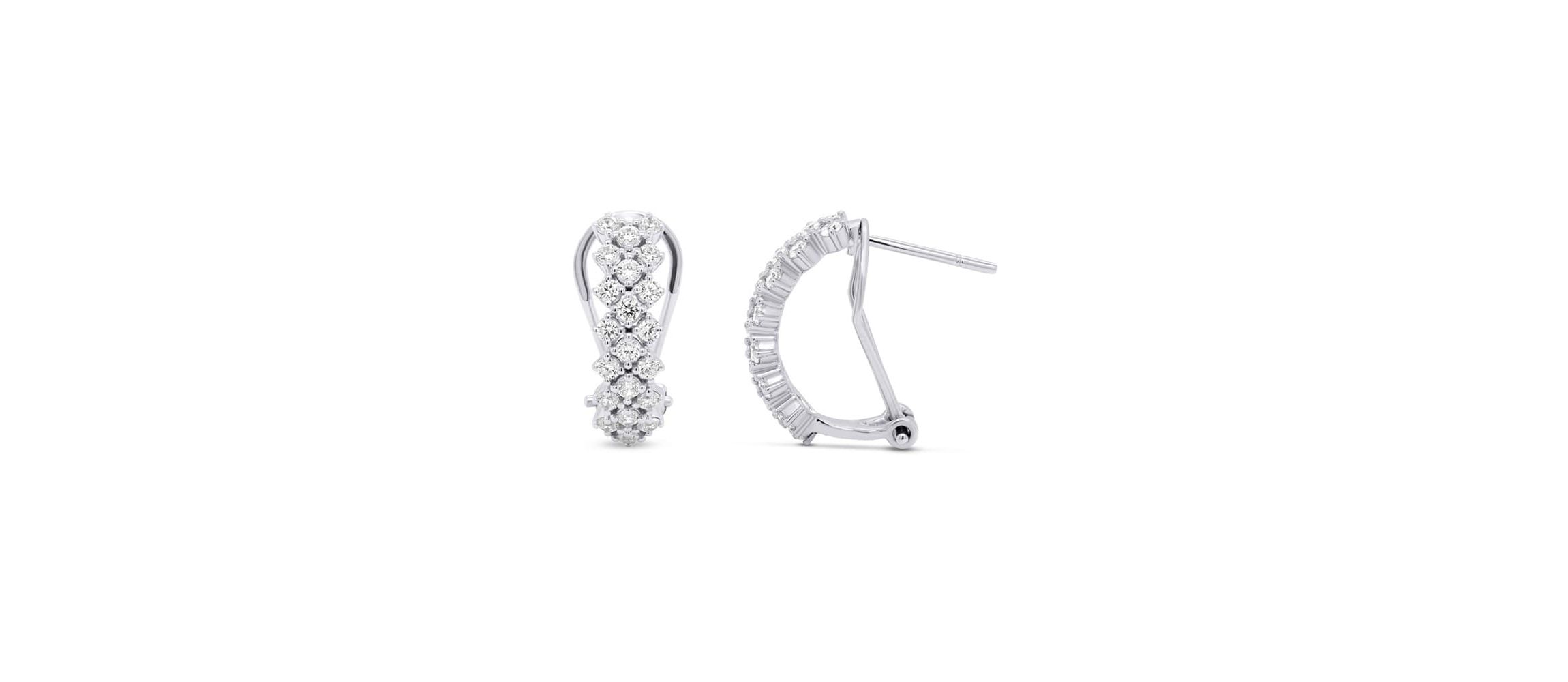 Lab Created 1 CTTW LAB GROWN DIAMOND EARRINGS IN STERLING SILVER