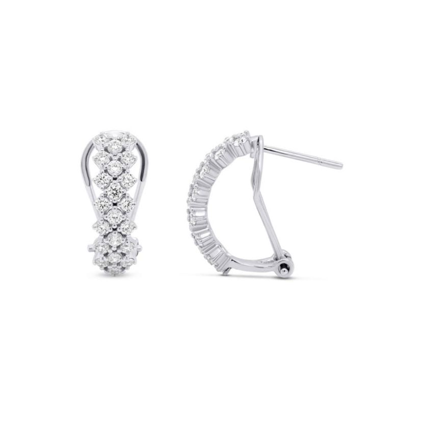 Lab Created 1 CTTW LAB GROWN DIAMOND EARRINGS IN STERLING SILVER