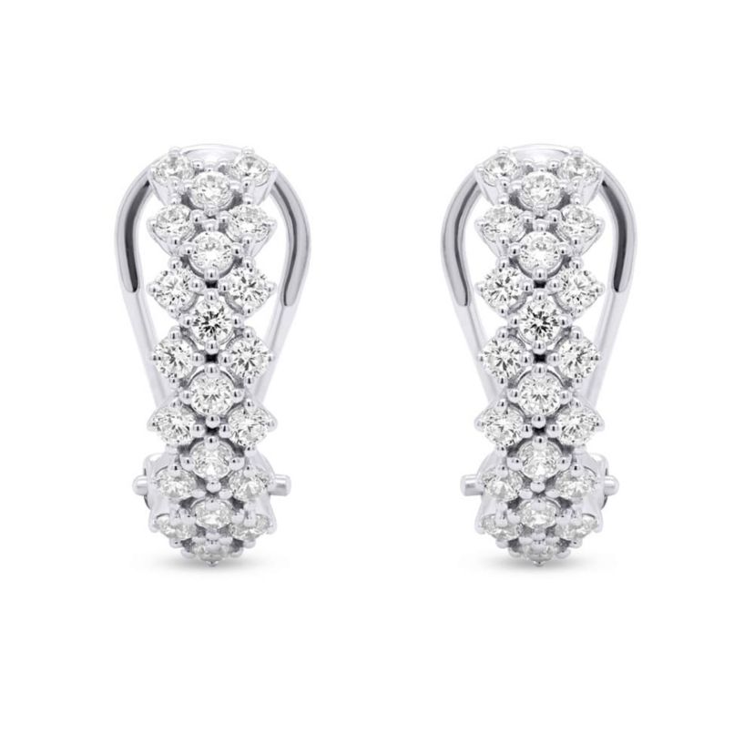 Lab Created 1 CTTW LAB GROWN DIAMOND EARRINGS IN STERLING SILVER