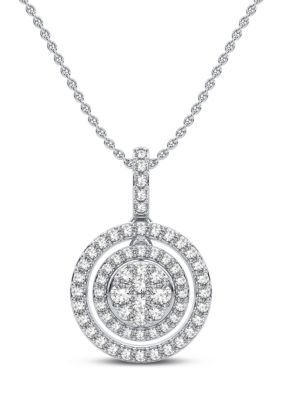 ETHIQUE 1/2 ct. t.w. Lab Created Round Diamond Fashion Necklace in 14K White Gold -  0883954092228