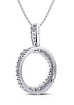 1/2 ct. t.w. Lab Created Diamond Circle Pendant Necklace in Sterling Silver 