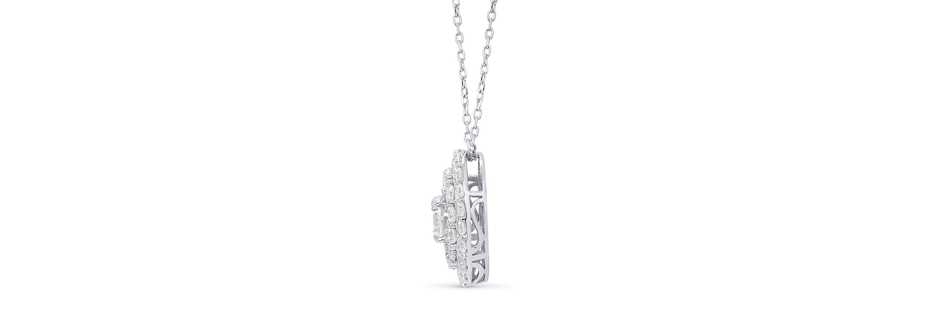Lab Created 2 CTW LAB GROWN DIAMOND PENDANT IN STERLING SILVER