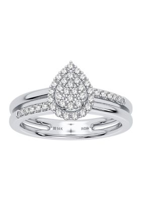 Ethique 1/3 Ct. T.w. Lab Created Diamond Fashion Ring In 14K White Gold