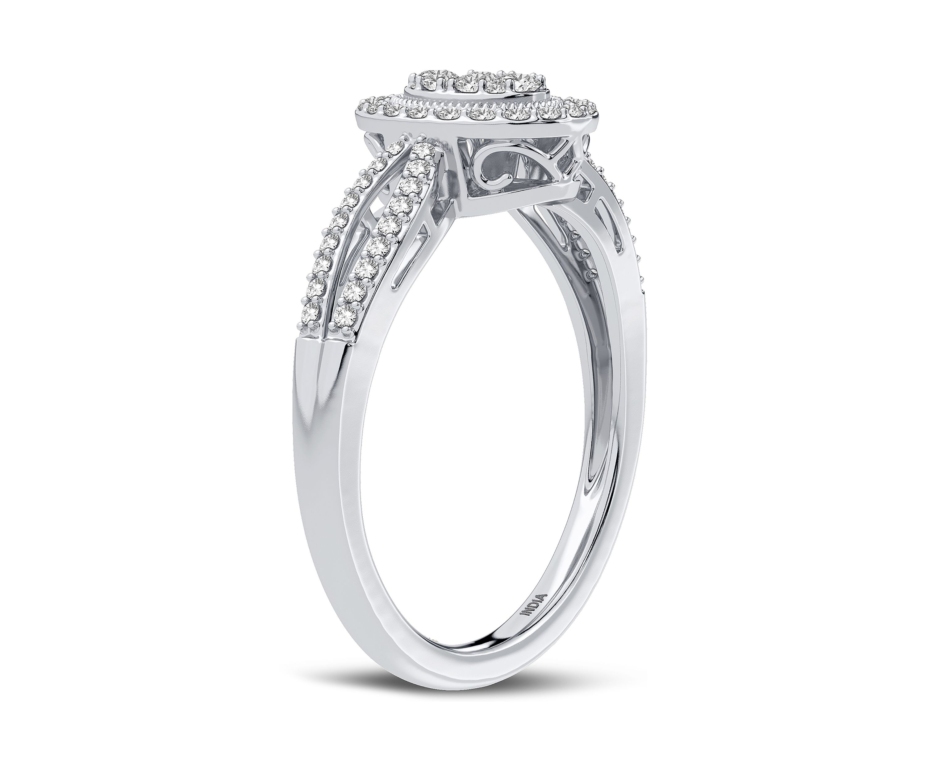 1/3 ct. t.w. Lab Created Diamond Fashion Ring in 14K White Gold 