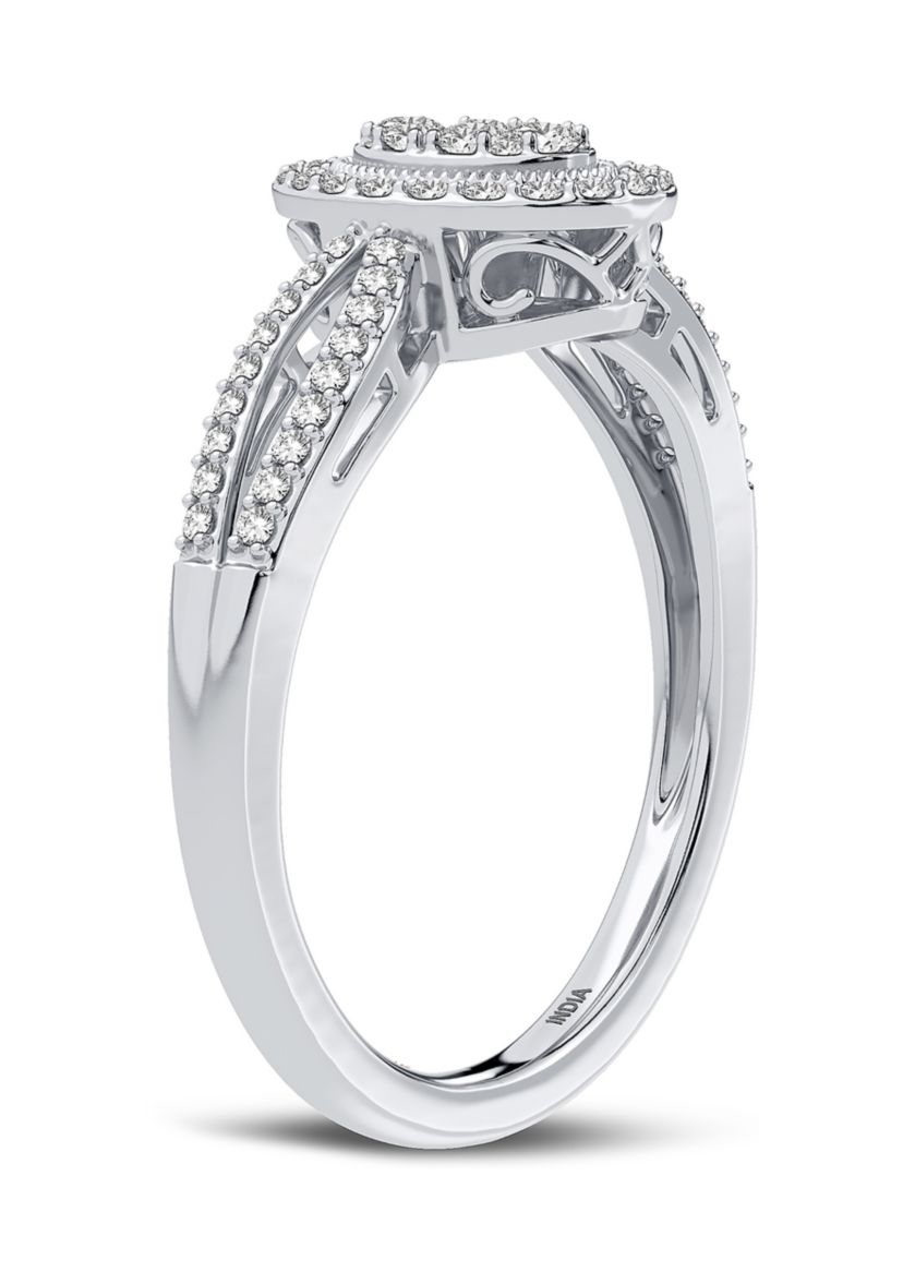 1/3 ct. t.w. Lab Created Diamond Fashion Ring in 14K White Gold 
