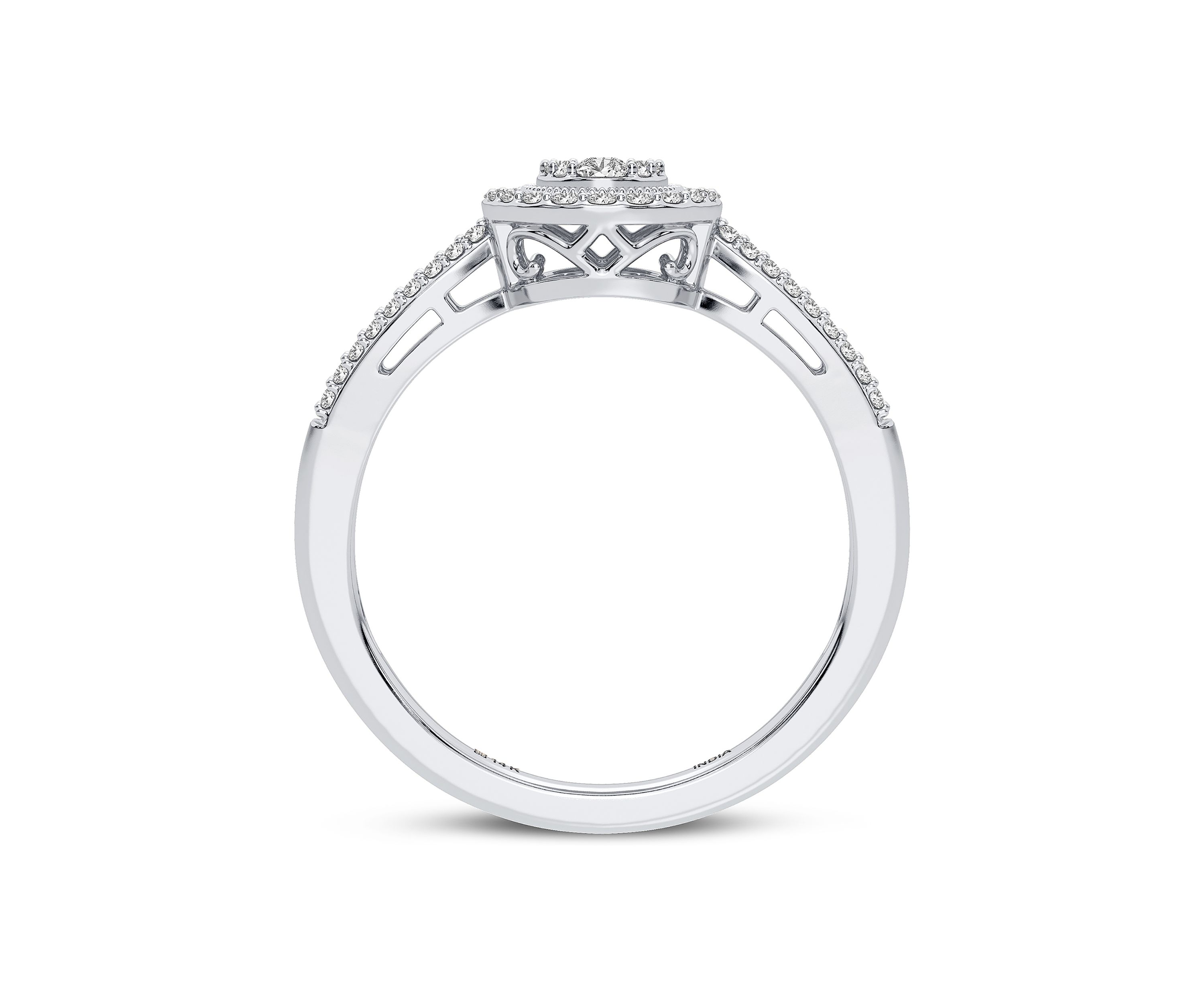 1/3 ct. t.w. Lab Created Diamond Fashion Ring in 14K White Gold 
