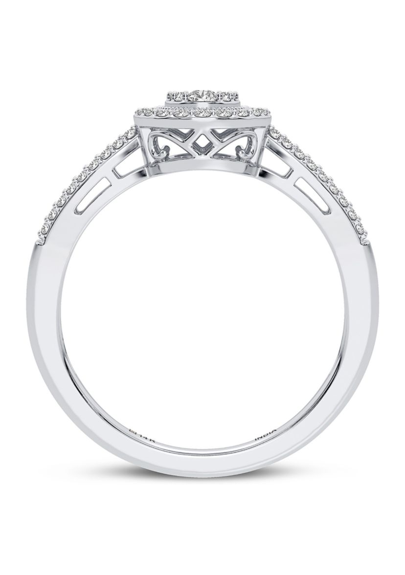 1/3 ct. t.w. Lab Created Diamond Fashion Ring in 14K White Gold 