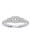1/2 ct. t.w. Lab Created Diamond Fashion Ring in 14K Sterling Silver 