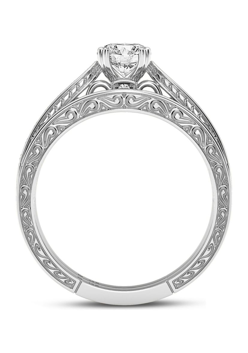 Lab Created 14KW 7/8 Ctw Lab Grown Diamond Ring.