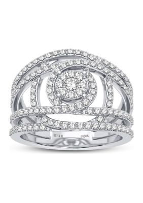 ETHIQUE 1 ct. t.w. Lab Created Round Diamond Fashion Ring in 14K White Gold -  5400472AAR100A5278