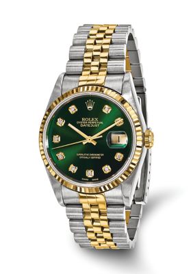 Preowned Rolex Mens Datejust 18K and Stainless Steel Jubilee Bracelet Watch  FINAL SALE NO RETURNS OR EXCHANGES