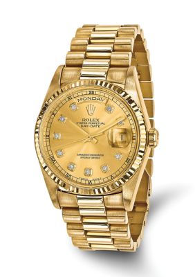 Preowned Rolex Mens 18K Double Quick Presidential Watch  FINAL SALE NO RETURNS OR EXCHANGES