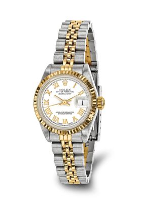Preowned Rolex Womens Datejust 18K and Stainless Steel Jubilee Bracelet Watch  FINAL SALE NO RETURNS OR EXCHANGES