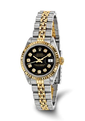 Preowned Rolex Womens Datejust Stainless Steel Jubilee Bracelet Watch  FINAL SALE NO RETURNS OR EXCHANGES