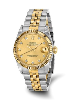 Preowned Rolex Womens Datejust Jubilee Diamond Dial Watch  FINAL SALE NO RETURNS OR EXCHANGES