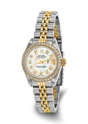 Preowned Rolex Womens Datejust Jubilee Diamond Bezel Watch  FINAL SALE NO RETURNS OR EXCHANGES