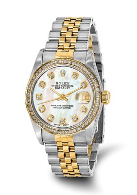Preowned Rolex Datejust Jubilee Diamond Bezel Bracelet Watch  FINAL SALE NO RETURNS OR EXCHANGES