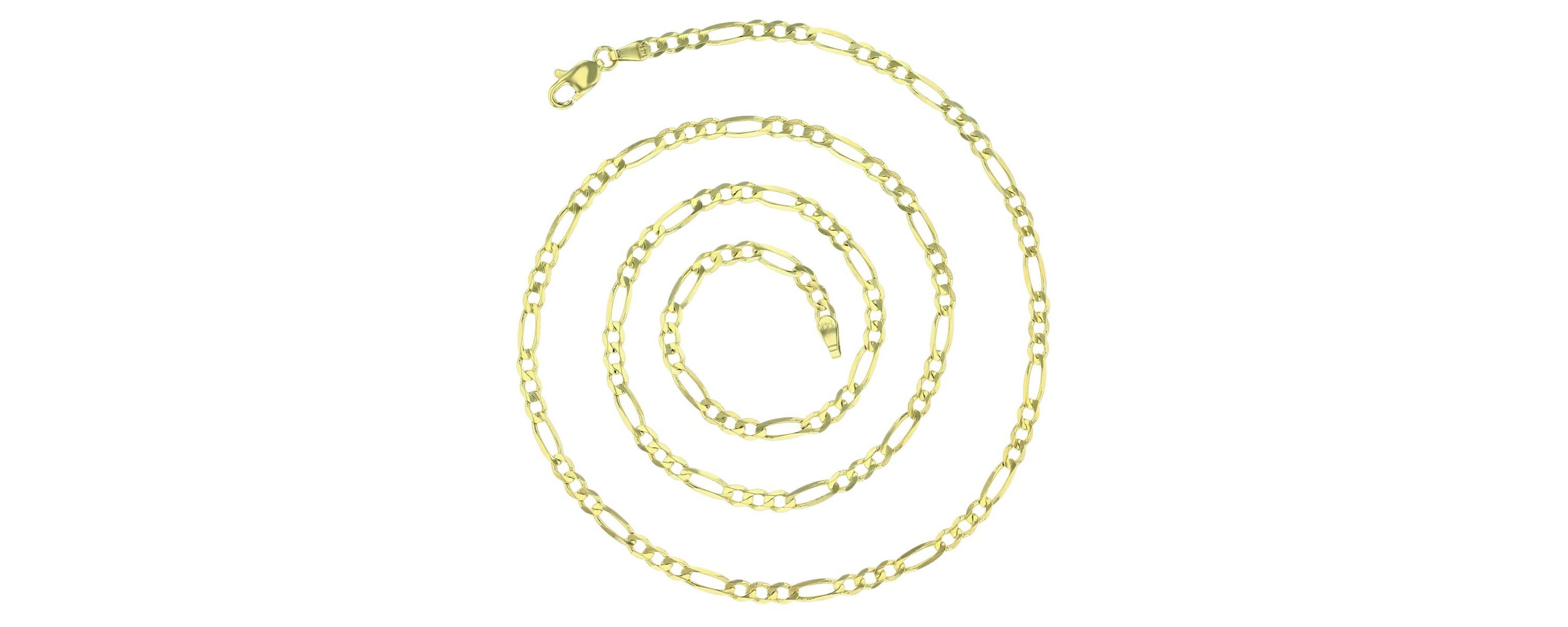 14K Yellow Gold 3.20MM 18" Figaro 080 Chain