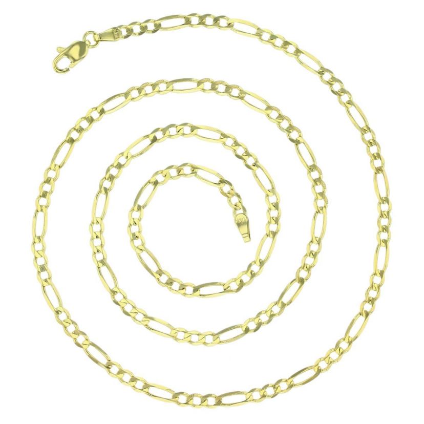 14K Yellow Gold 3.20MM 18" Figaro 080 Chain