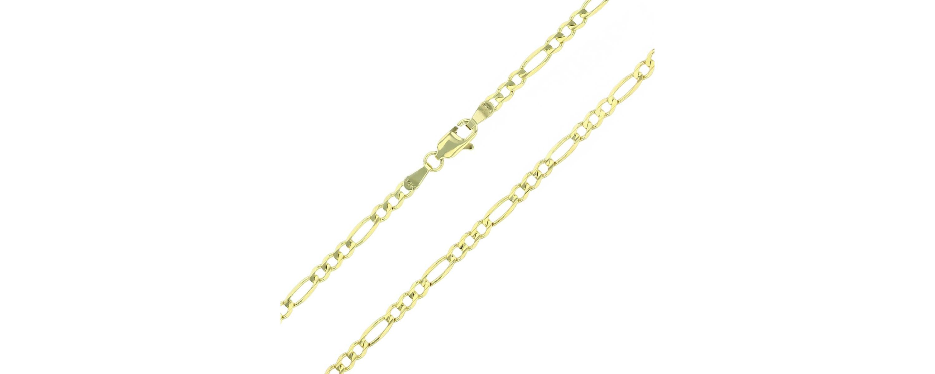 14K Yellow Gold 3.20MM 18" Figaro 080 Chain