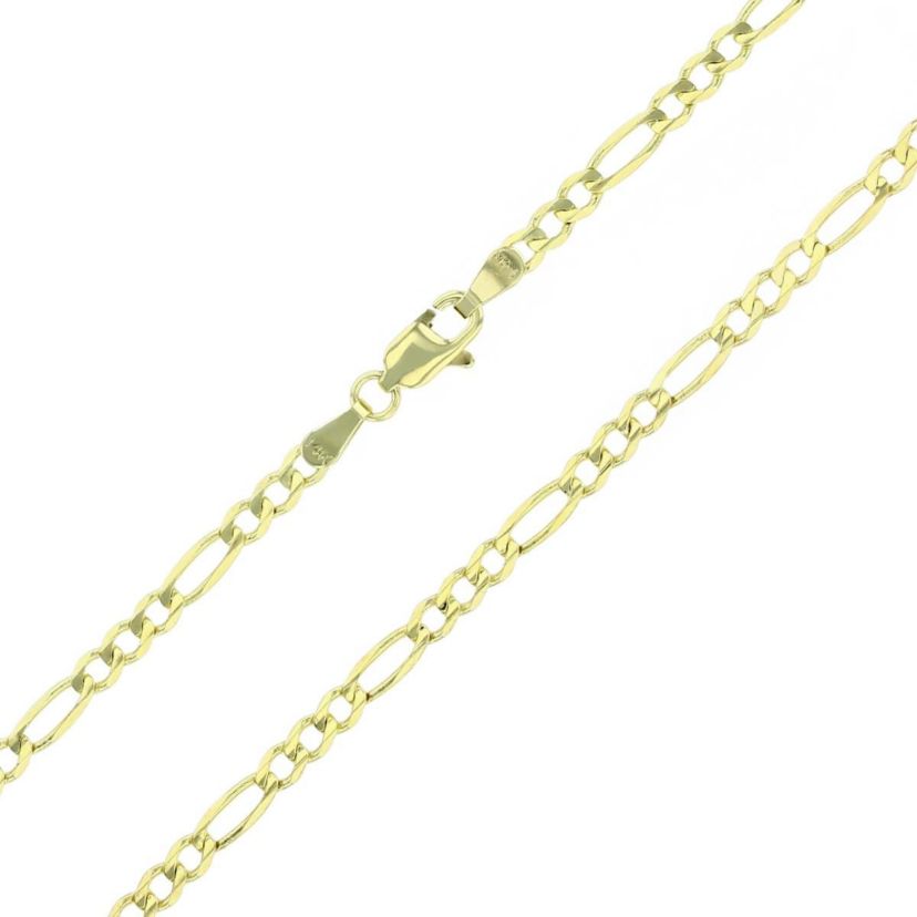 14K Yellow Gold 3.20MM 18" Figaro 080 Chain