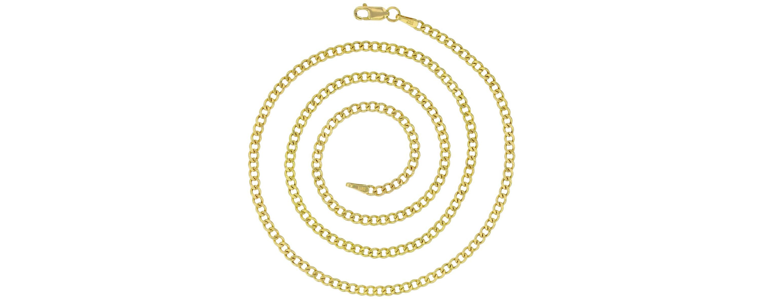 14K Yellow Gold 2.50mm 18" Hollow Cuban 060 Chain