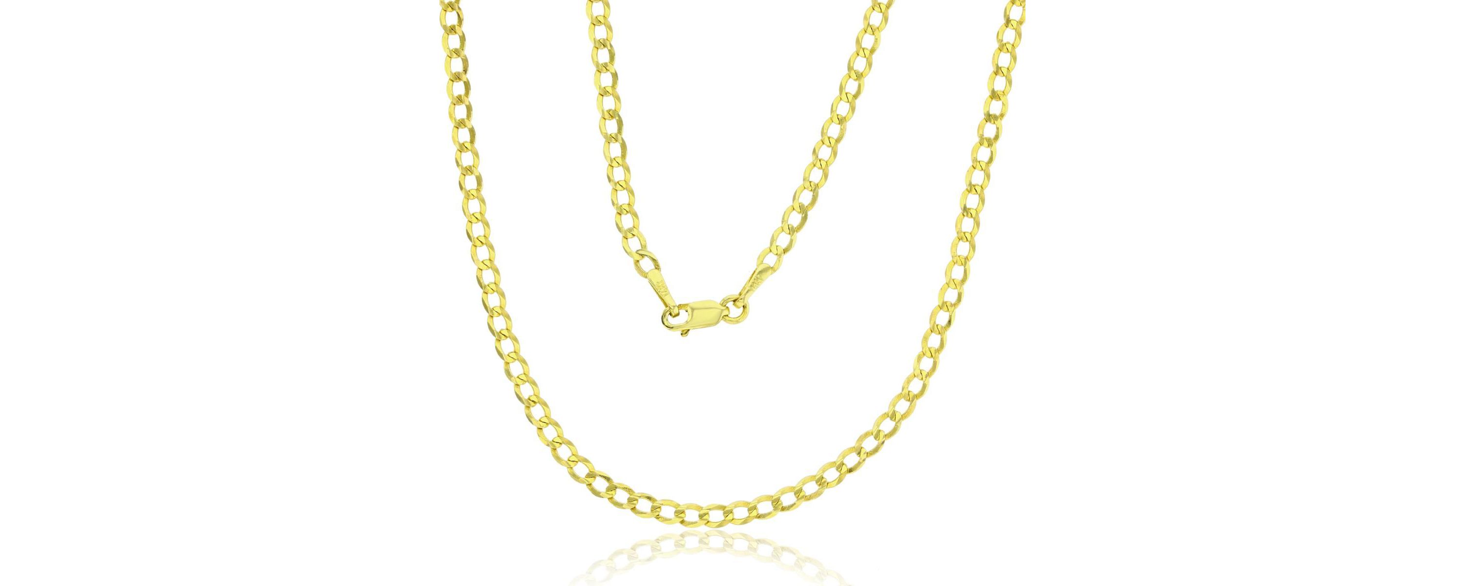14k Yellow Gold 2.50mm Cuban 060 18" Chain