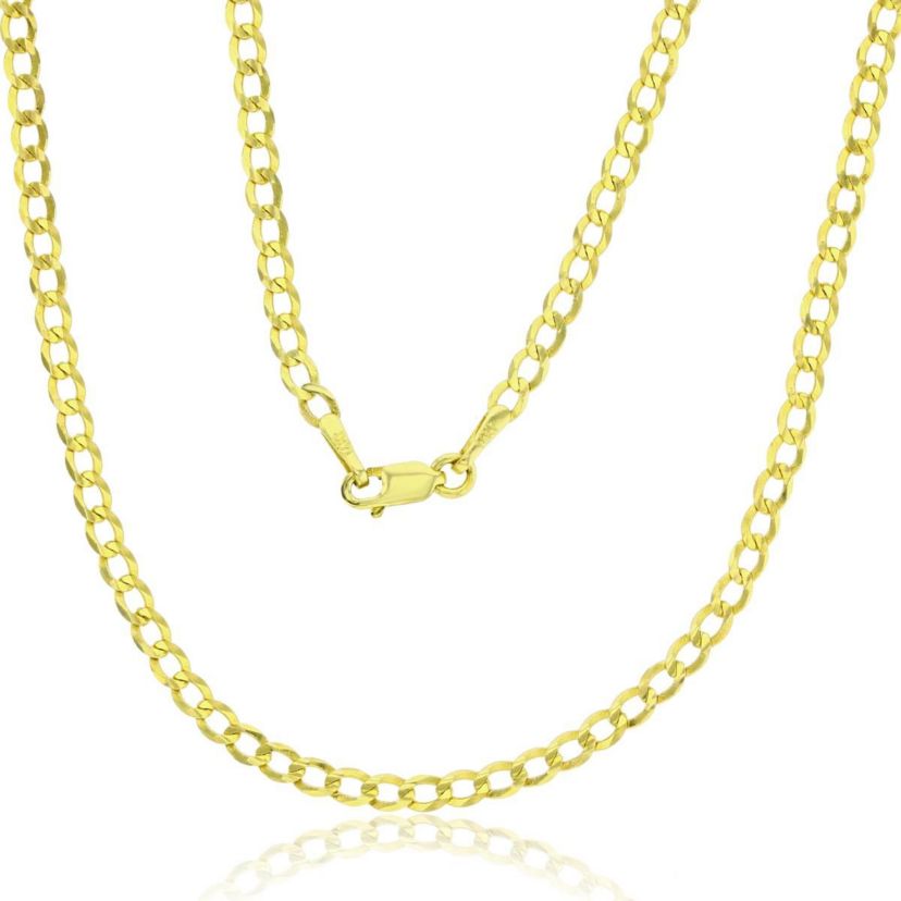 14k Yellow Gold 2.50mm Cuban 060 18" Chain