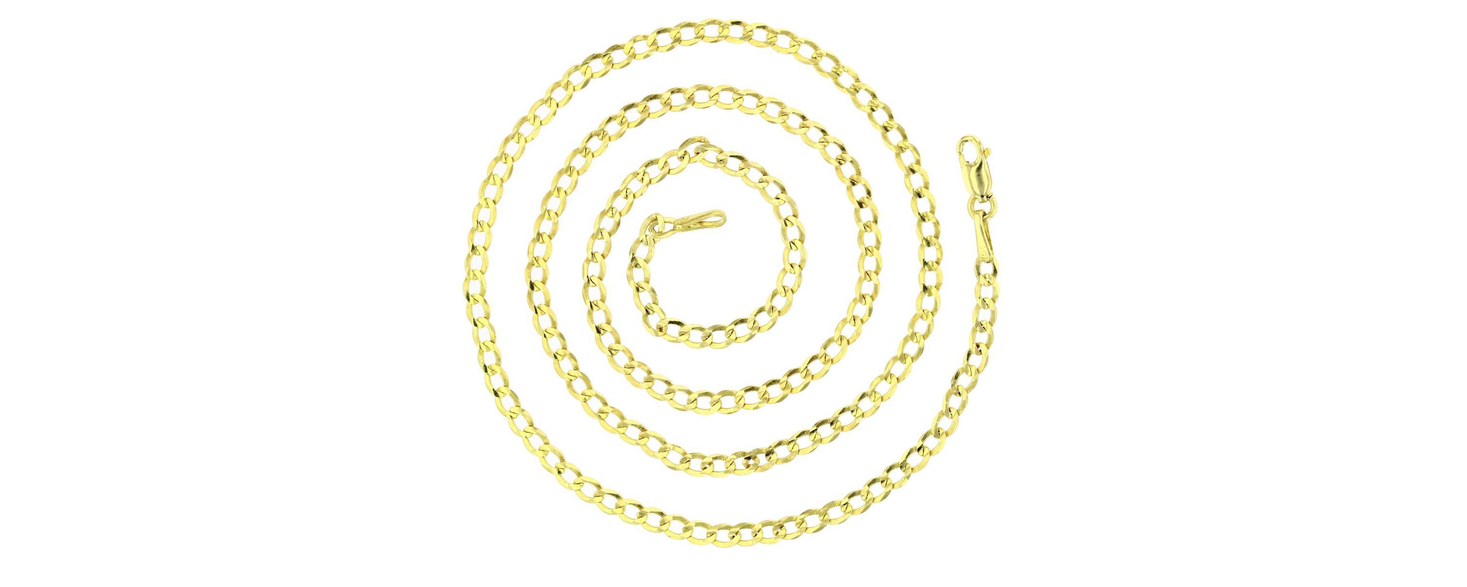 14k Yellow Gold 2.50mm Cuban 060 18" Chain