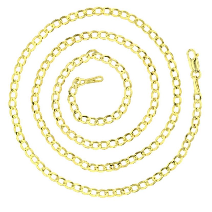 14k Yellow Gold 2.50mm Cuban 060 18" Chain