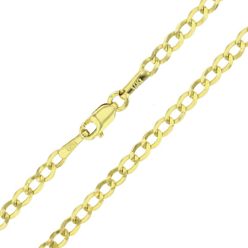 14k Yellow Gold 2.50mm Cuban 060 18" Chain