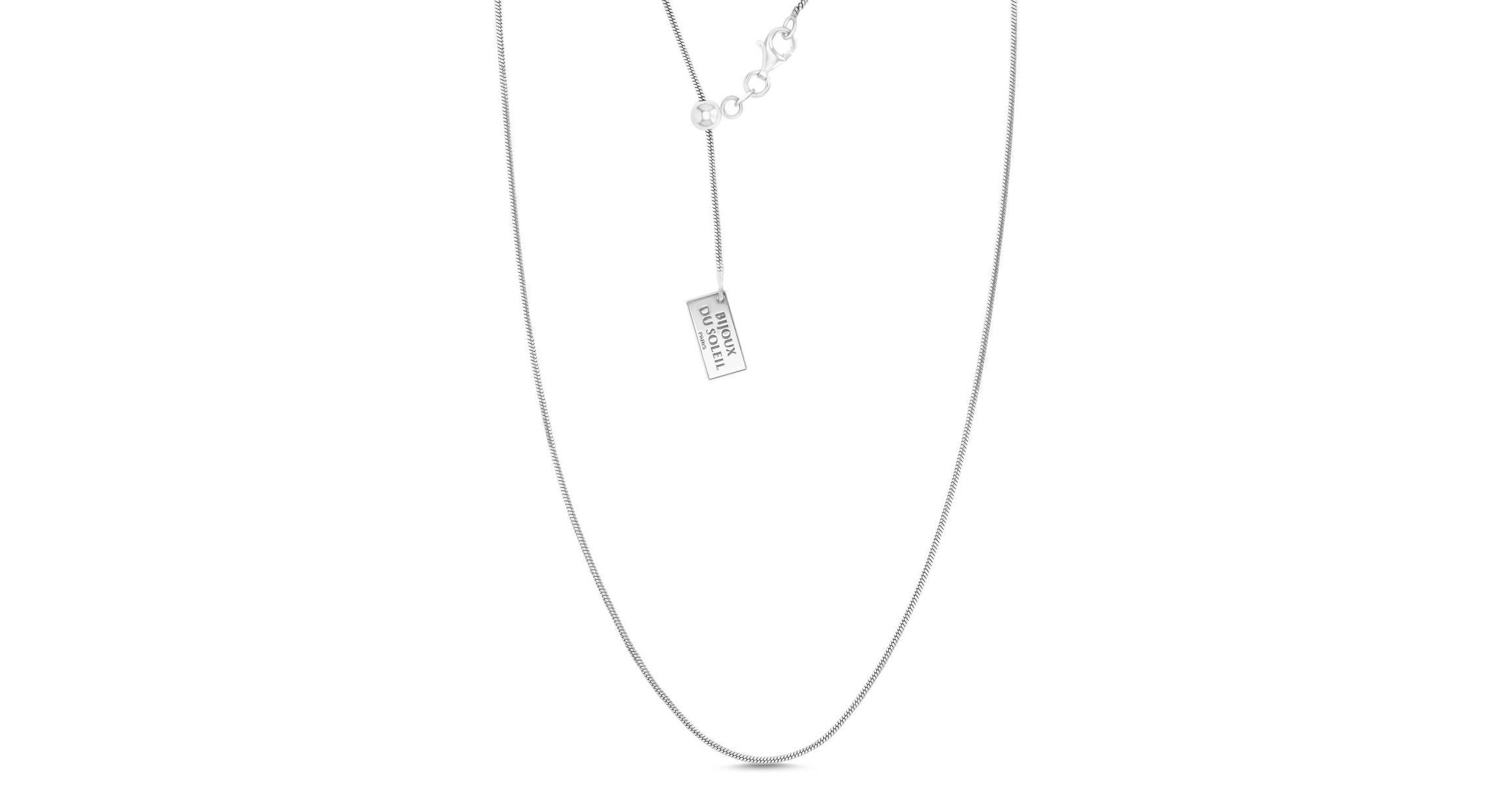 Sterling Silver Rhodium Larimar Double Dolphin 22" Round Snake Adjustable Necklace