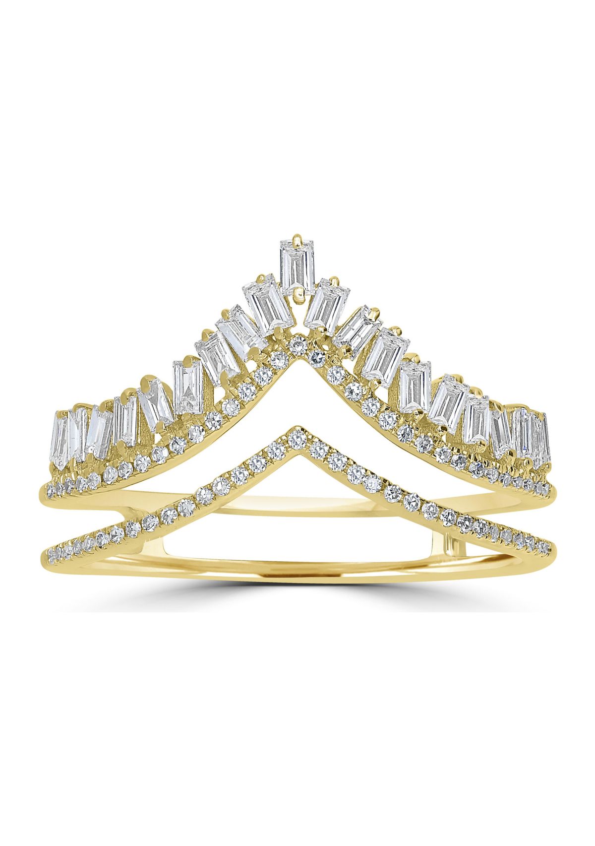 5/8 ct. t.w. Diamond Crown Ring in 14K Yellow Gold