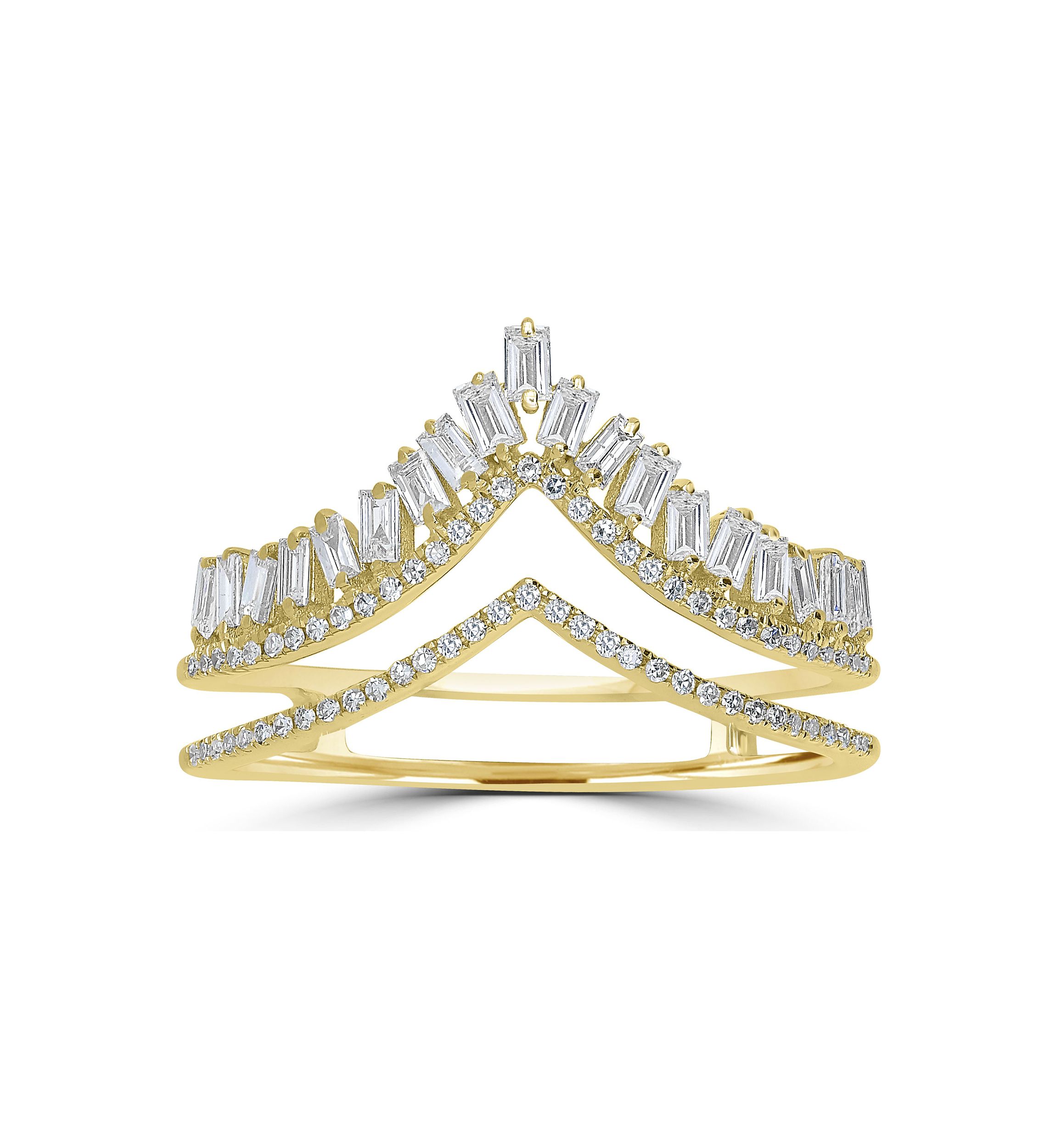 5/8 ct. t.w. Diamond Crown Ring in 14K Yellow Gold