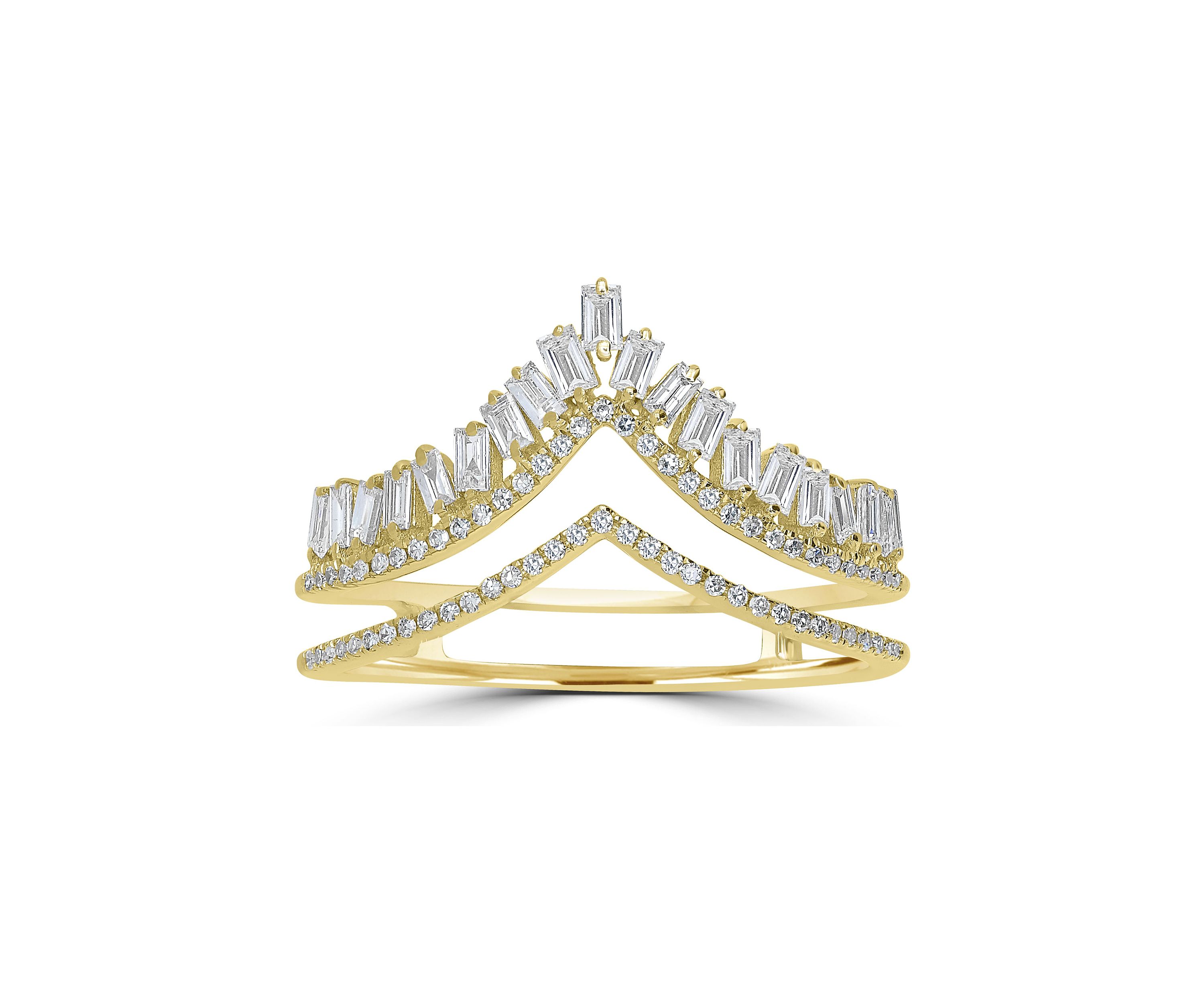5/8 ct. t.w. Diamond Crown Ring in 14K Yellow Gold