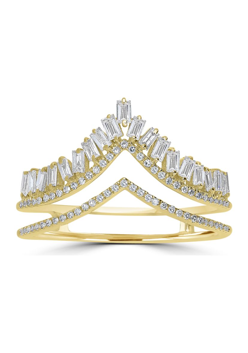 5/8 ct. t.w. Diamond Crown Ring in 14K Yellow Gold