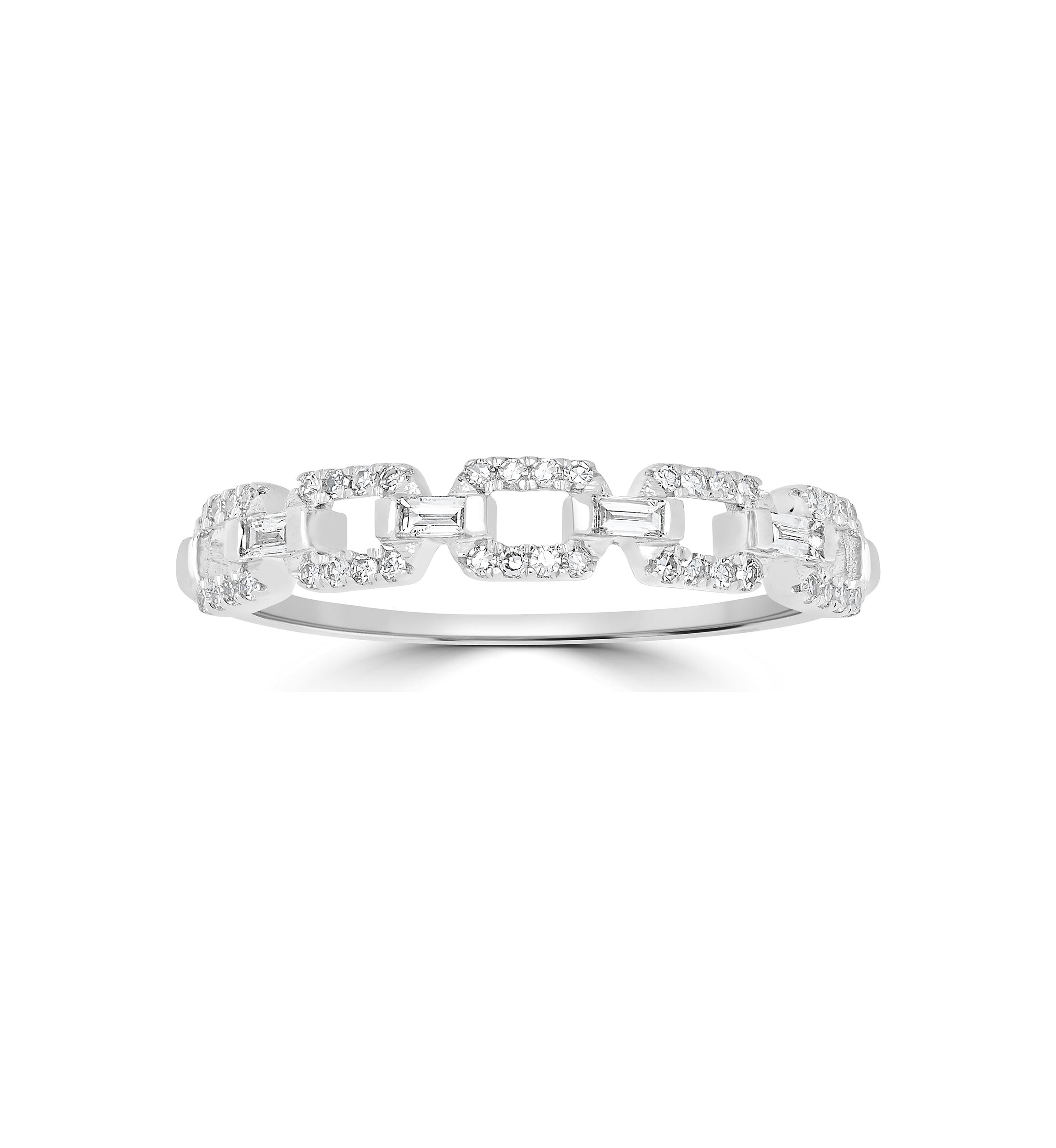 1/4 ct. t.w. Diamond Interlocking Ring in 14K White Gold