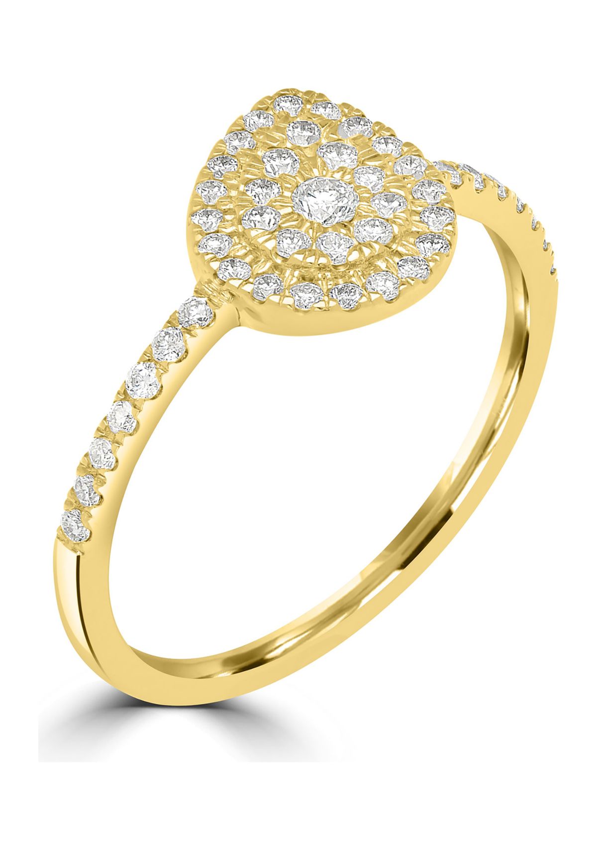 Belk & Co. 1/3 ct. t.w. Diamond Pear Shaped Ring in 14K Yellow Gold | Belk