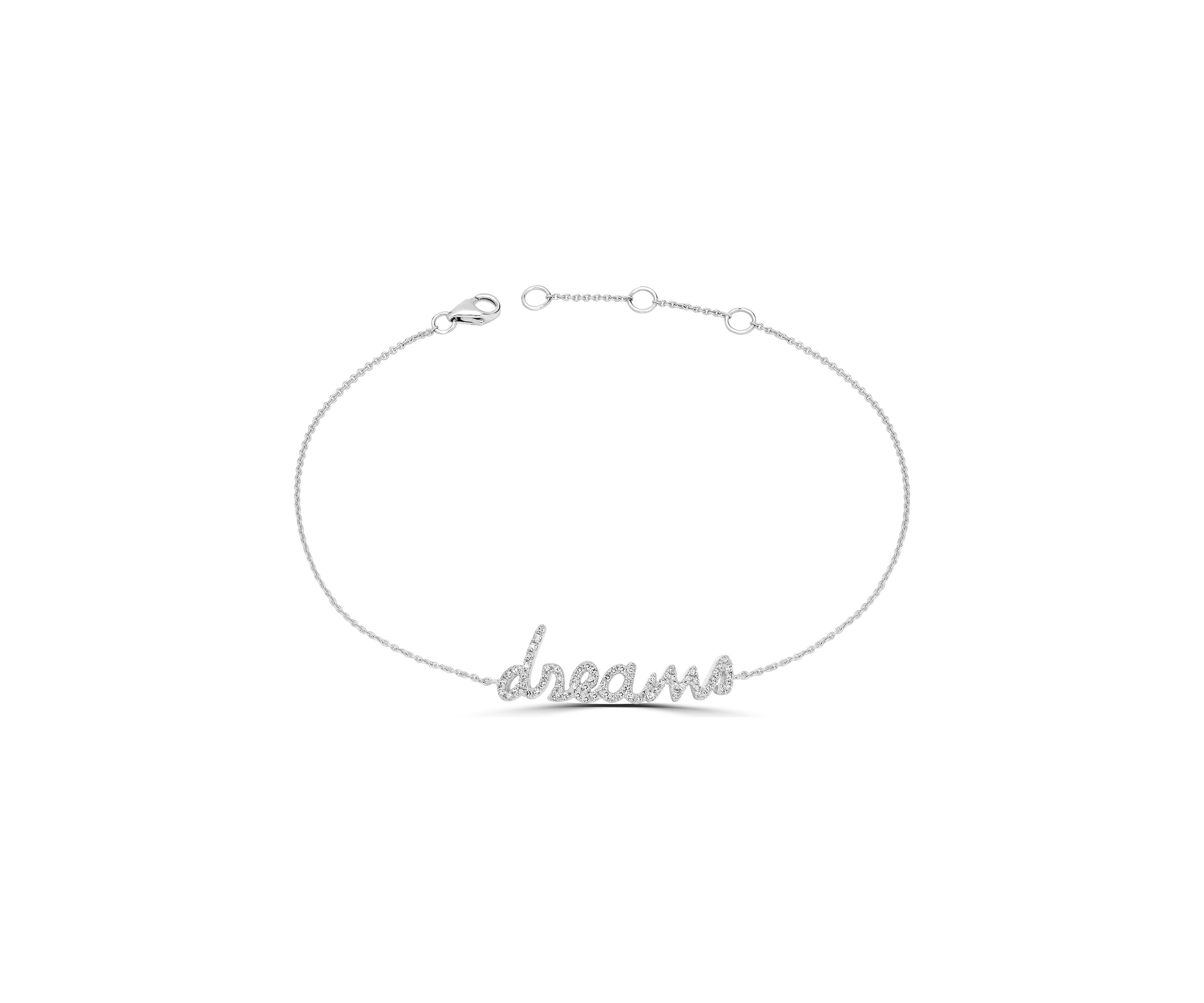 1/5 ct. t.w. Diamond "Dreams" Bracelet in 14K White Gold
