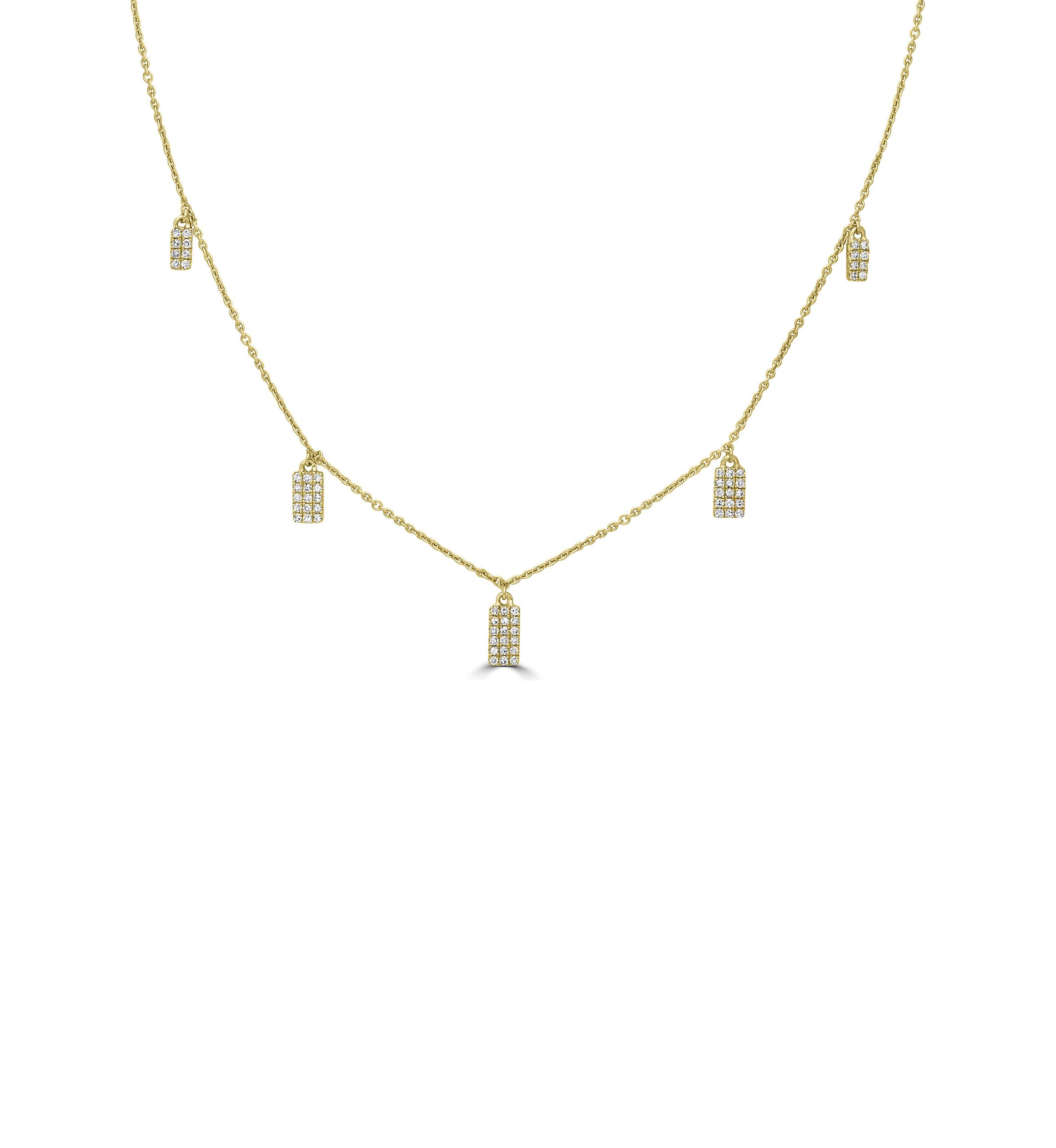 1/5 ct. t.w. Diamond Charm Necklace in 14K Yellow Gold
