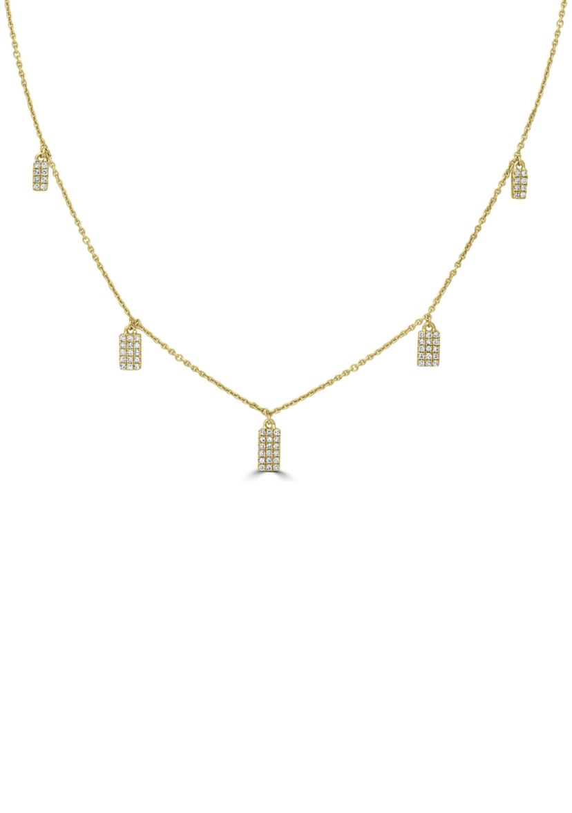 1/5 ct. t.w. Diamond Charm Necklace in 14K Yellow Gold