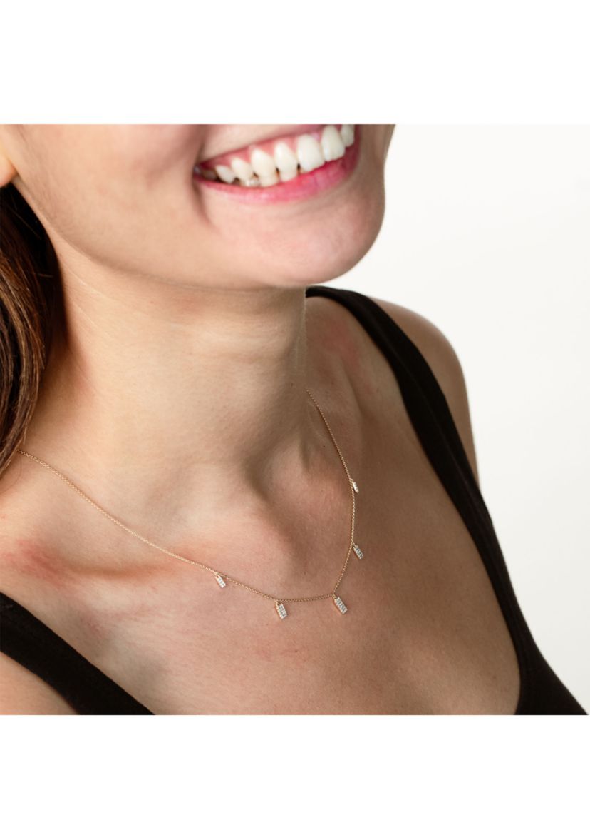 1/5 ct. t.w. Diamond Charm Necklace in 14K Yellow Gold
