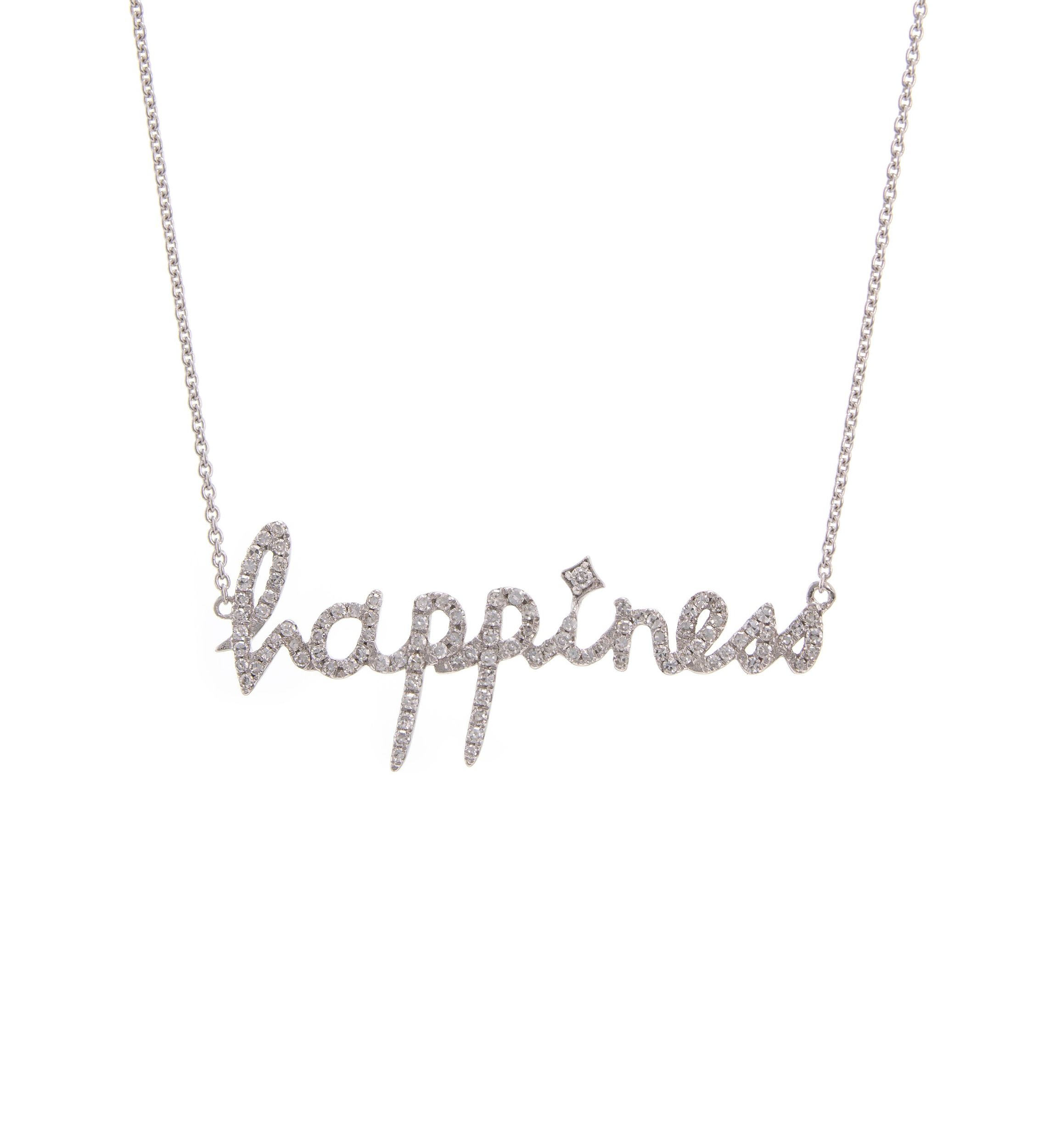 1/3 ct. t.w. Diamond "Happiness" Necklace in 14K White Gold
