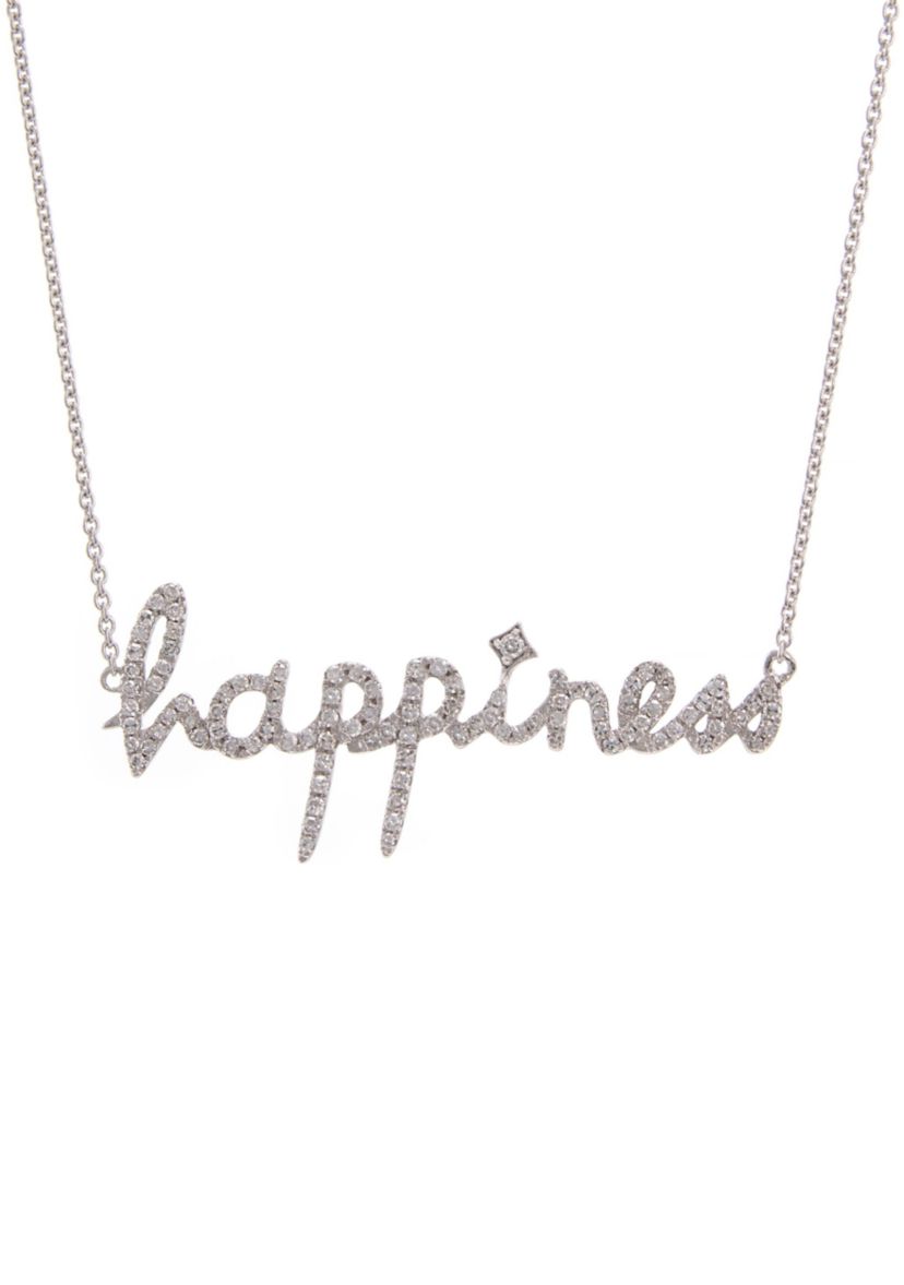 1/3 ct. t.w. Diamond "Happiness" Necklace in 14K White Gold
