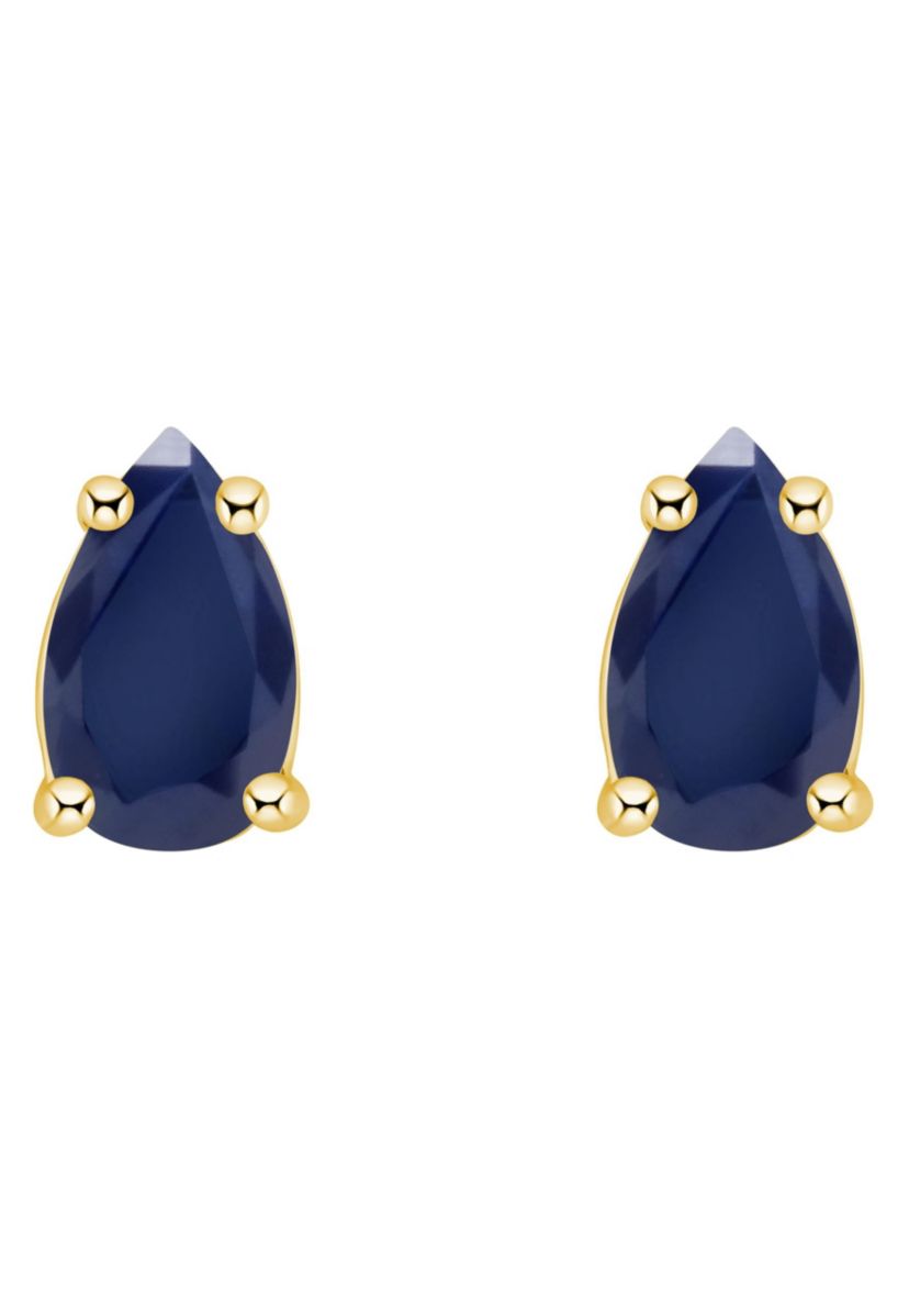 14K Gold 5x3 Pear Shape Sapphire Earrings