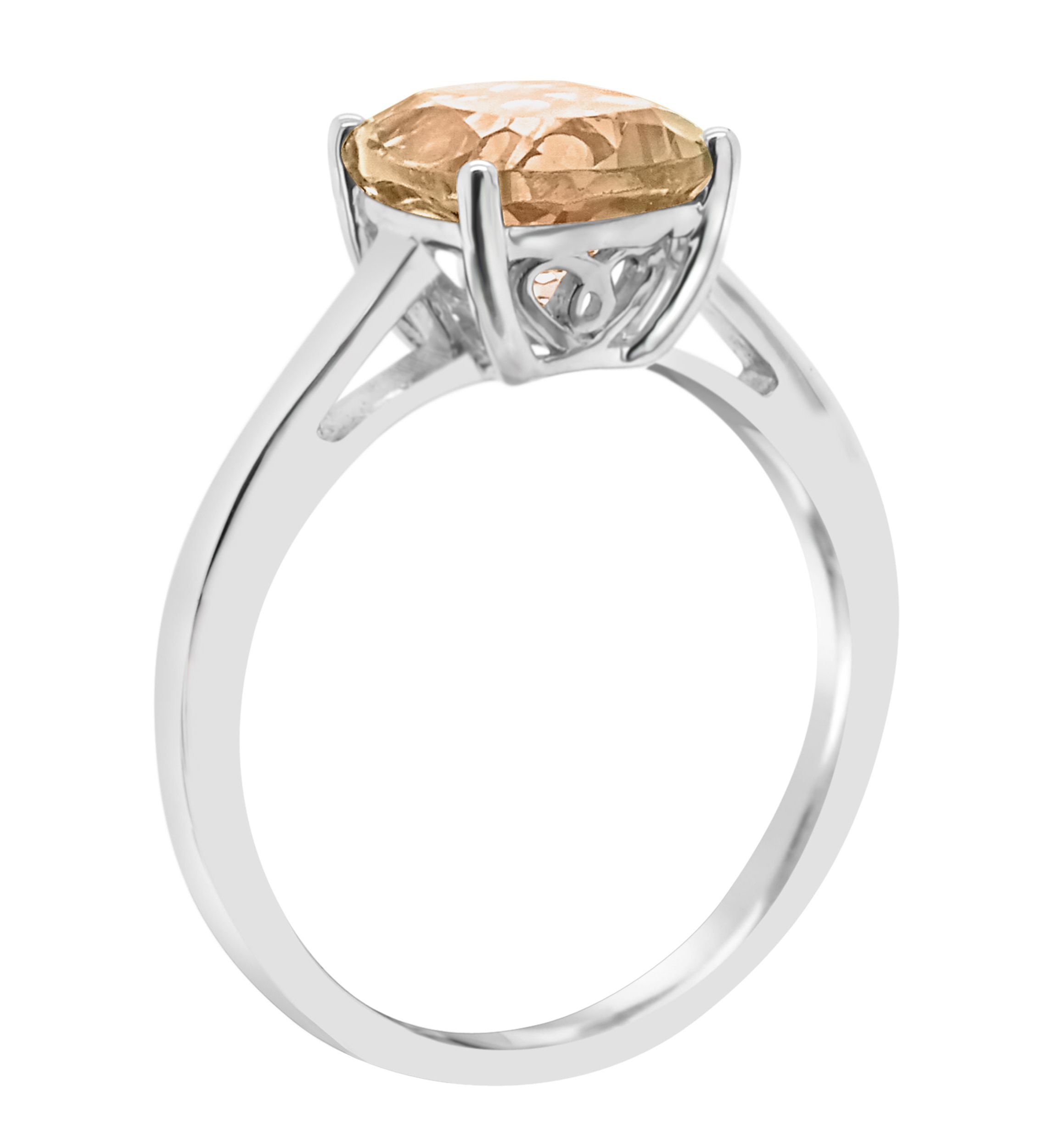 Sterling Silver 8mm Cushion Labradorite Solitaire Ring