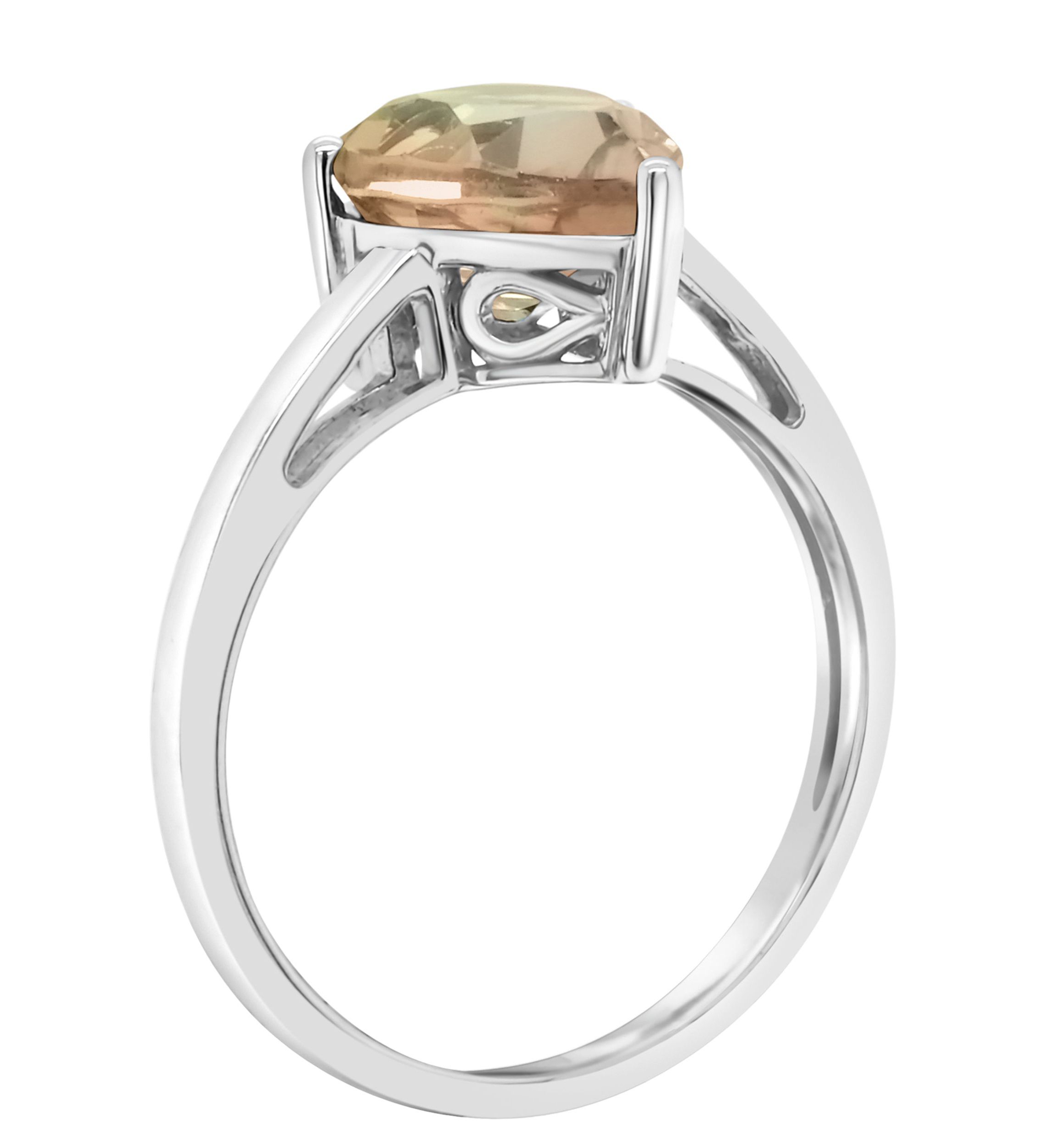 Sterling Silver 12x8mm Pear Shape Labradorite Solitaire Ring