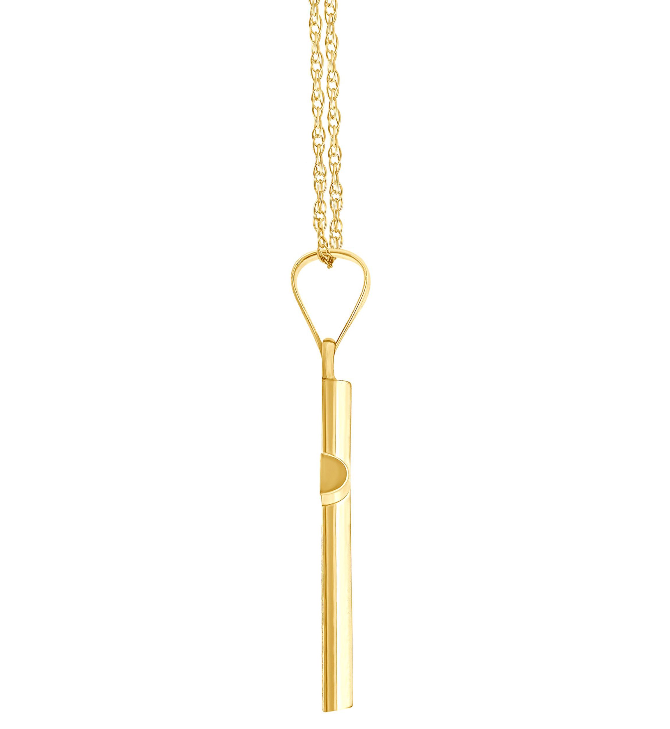 14K White Gold Cross Pendant Necklace