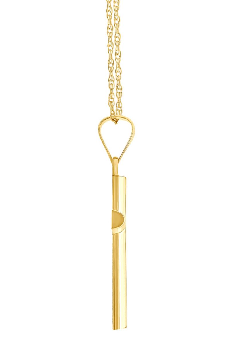 14K White Gold Cross Pendant Necklace